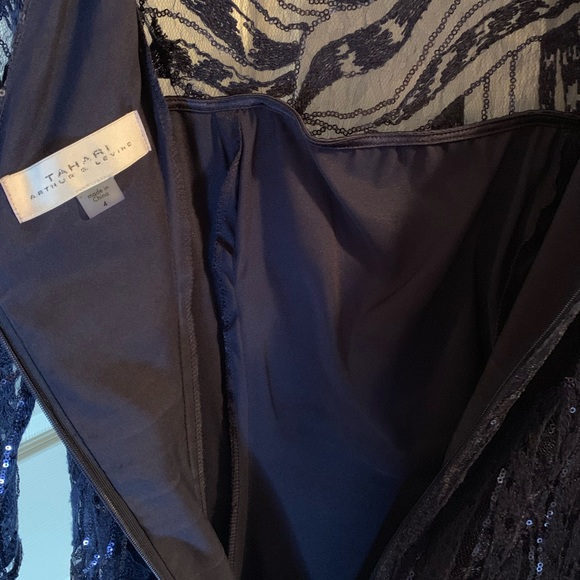 Evening Gown. Navy Blue, full length, very sparkly - Picture 6 of 8